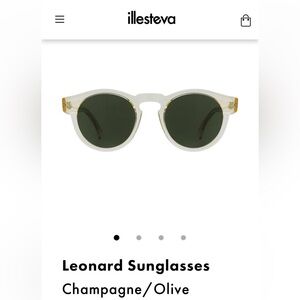 illesteva Leonard Champagne with Olive Lenses sunglasses